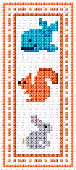 Bookmark free cross-stitch pattern