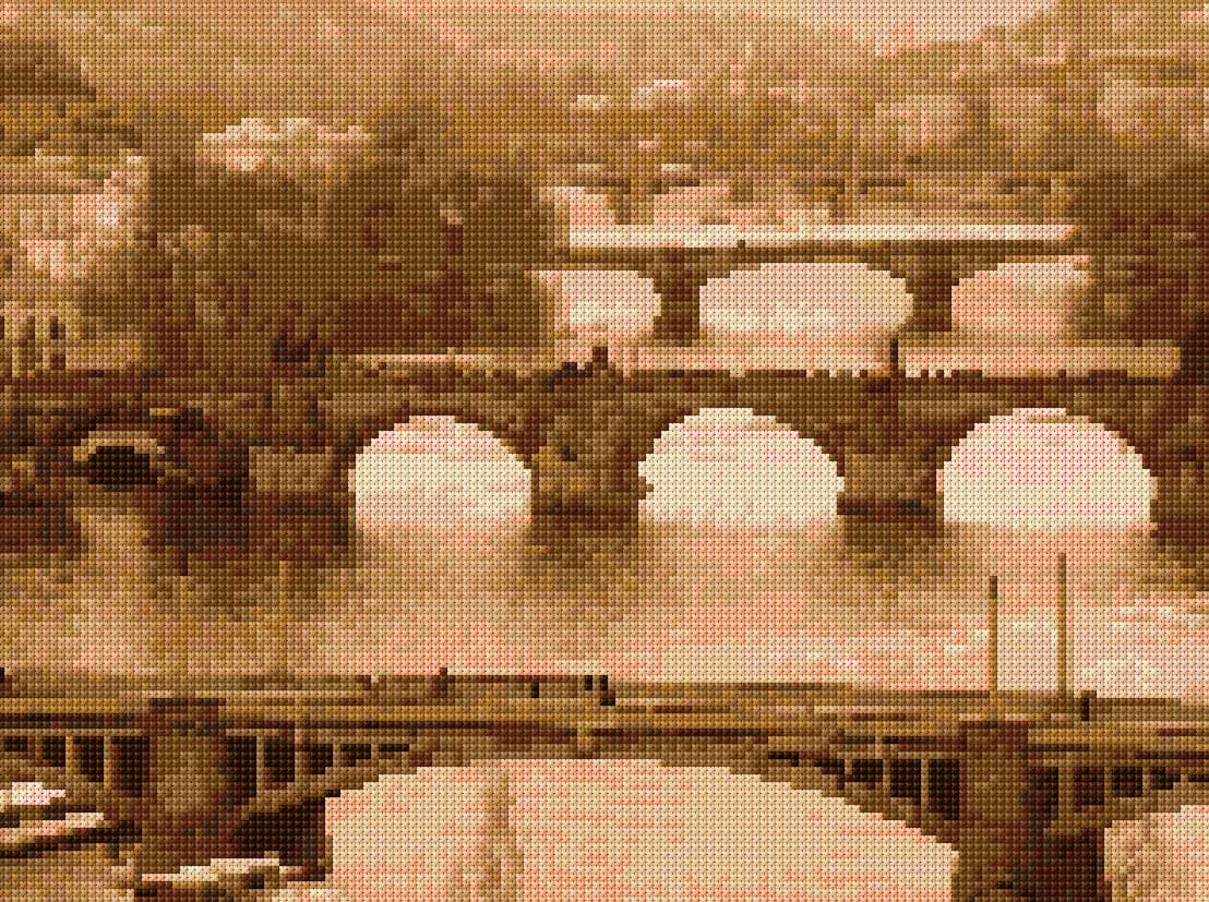 Vltava free cross-stitch pattern