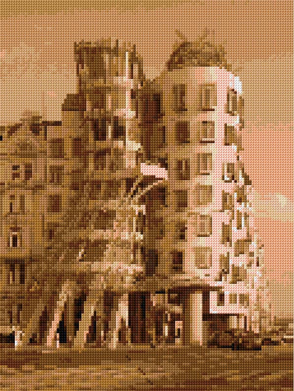 Dansing House free cross-stitch pattern