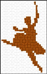 Balerina free cross-stitch pattern