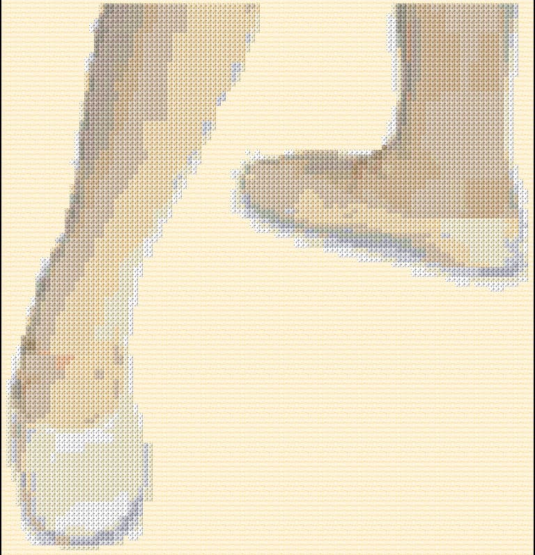 Ballet Shoes free cross-stitch pattern