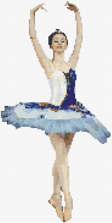 Beautiful Ballerina free cross-stitch pattern