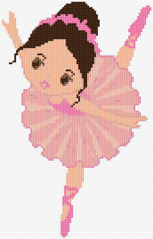 Ballerina free cross-stitch pattern