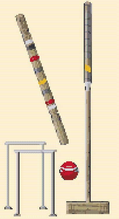 Croquet Equipment free cross-stitch pattern