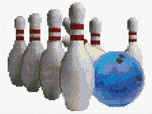 Bowling free cross-stitch pattern