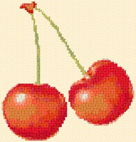Cherry free cross-stitch pattern