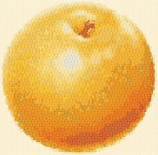 Yellow Apple free cross-stitch pattern