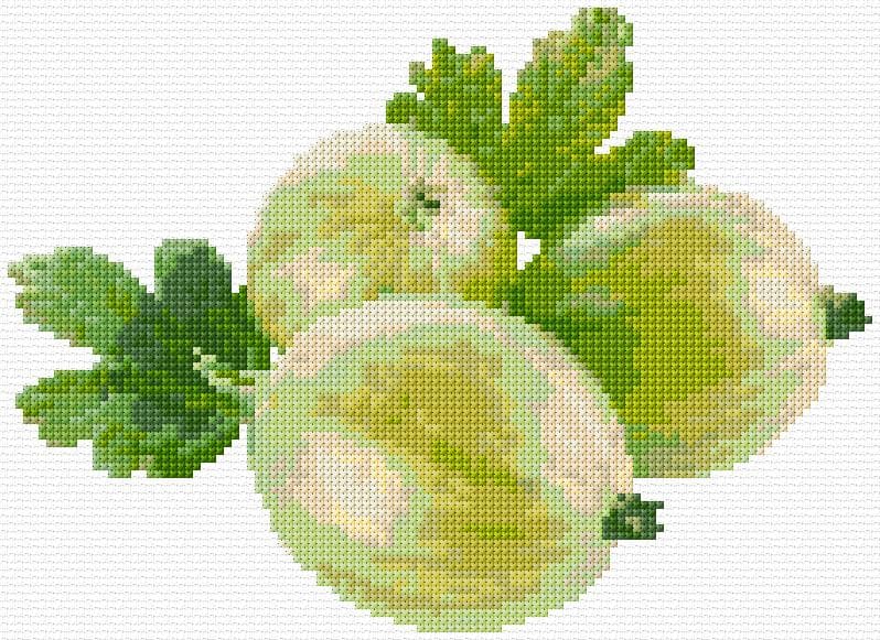 Gooseberries free cross-stitch pattern