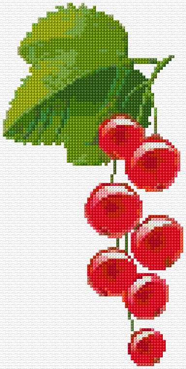 Berries free cross-stitch pattern