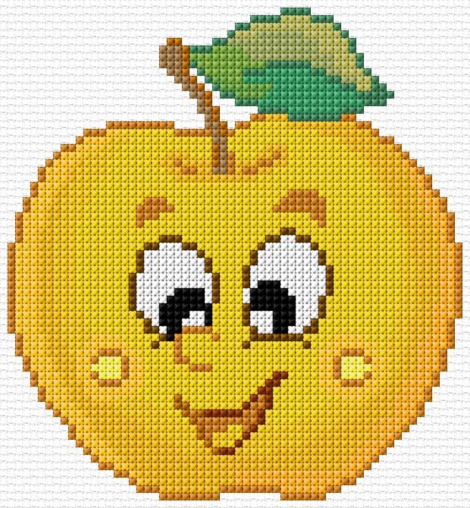 Apple free cross-stitch pattern