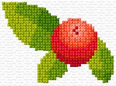 Berry free cross-stitch pattern