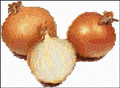 Onion free cross-stitch pattern