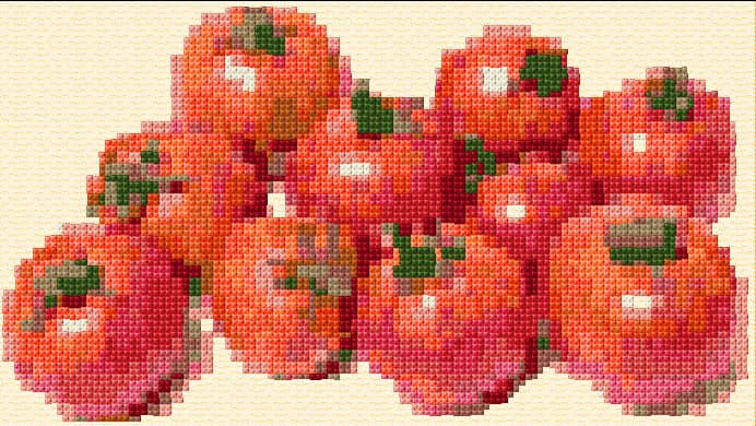 Tomatos free cross-stitch pattern