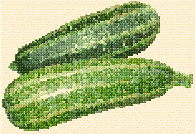Courgettes free cross-stitch pattern