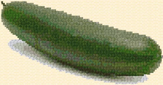 Cucumber free cross-stitch pattern