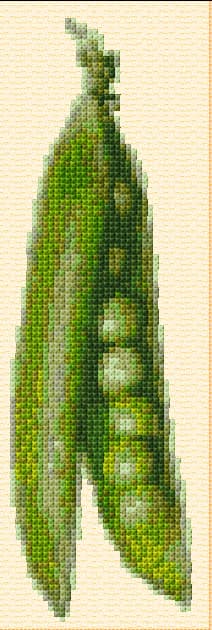 Peas free cross-stitch pattern