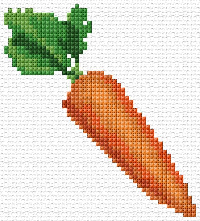 Carrot free cross-stitch pattern