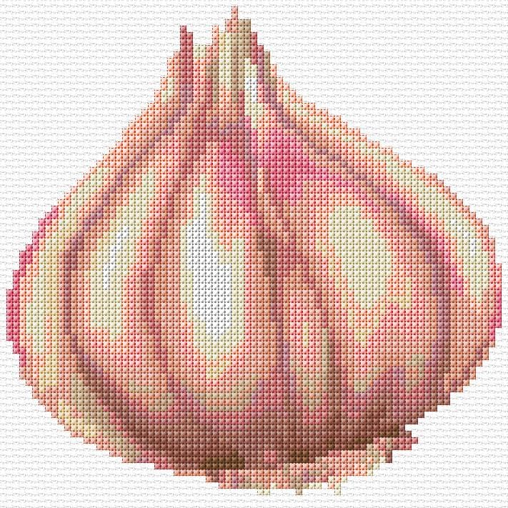 Garlic free cross-stitch pattern