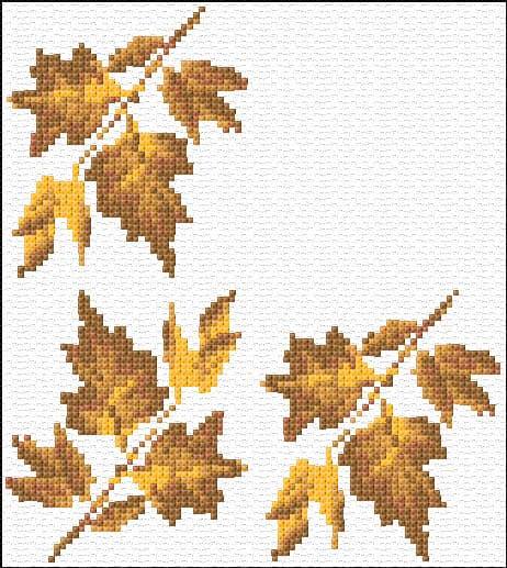 Autumn Border free cross-stitch pattern
