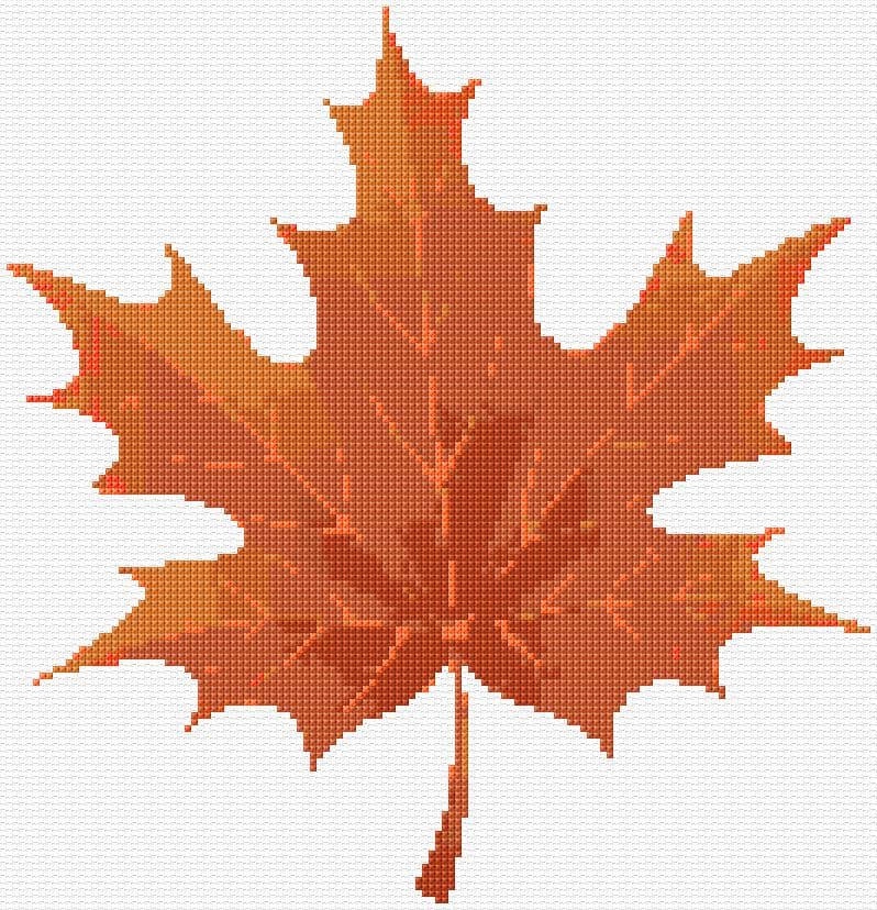 Maple Leaf free cross-stitch pattern