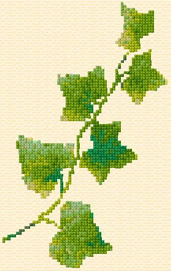 Ivy free cross-stitch pattern