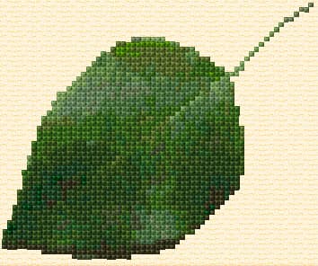 Poplar Leaf free cross-stitch pattern