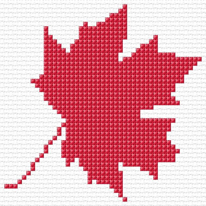 Maple Leaf free cross-stitch pattern