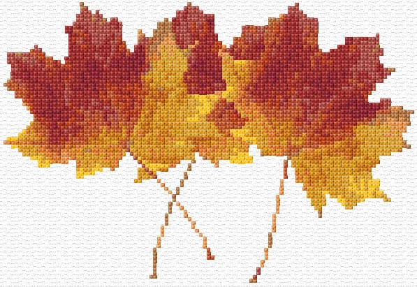 Maple Leaves free cross-stitch pattern