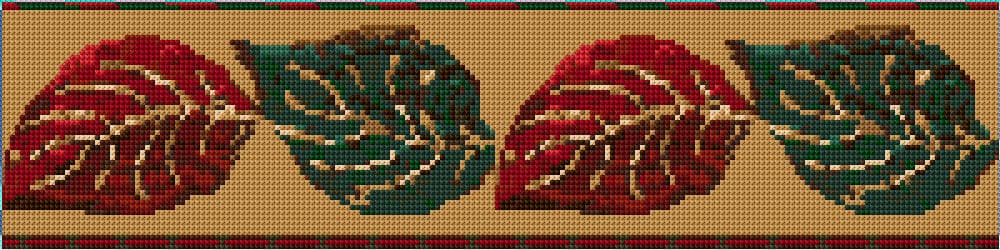 Saree Border free cross-stitch pattern