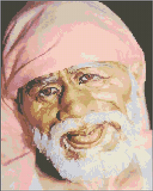 Shirdi Sai Baba free cross-stitch pattern