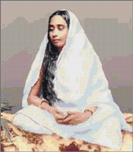 Sri Sarada Devi free cross-stitch pattern