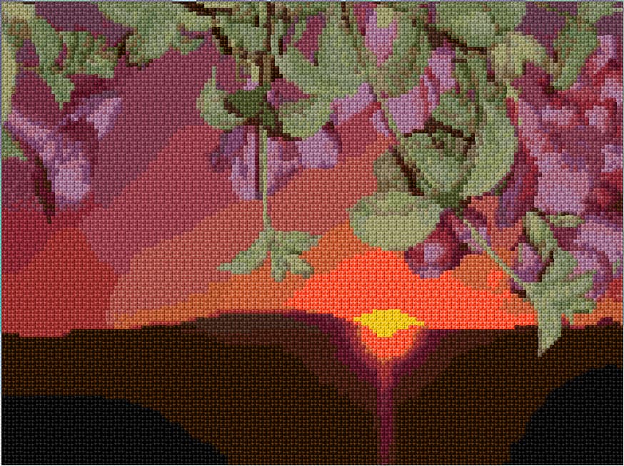 Ashram free cross-stitch pattern