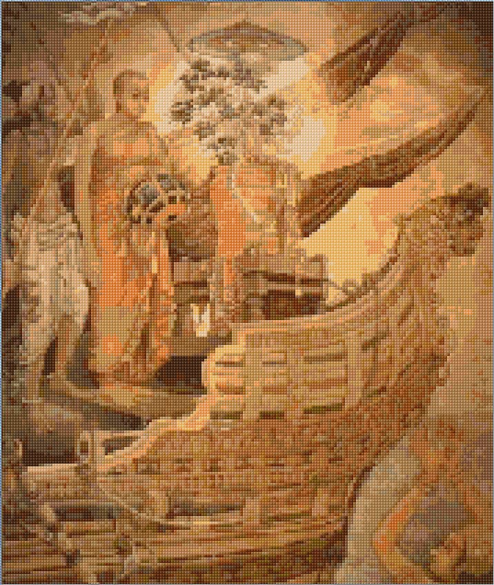 Sanghamitta free cross-stitch pattern