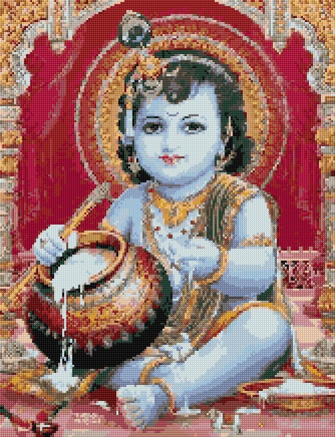 Krishna free cross-stitch pattern