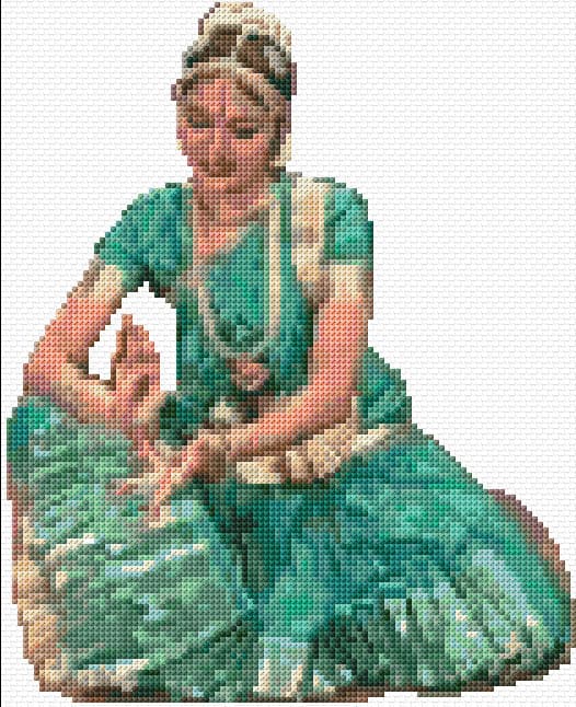 Indian Woman free cross-stitch pattern