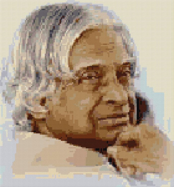 Dr. Abdul Kalam free cross-stitch pattern