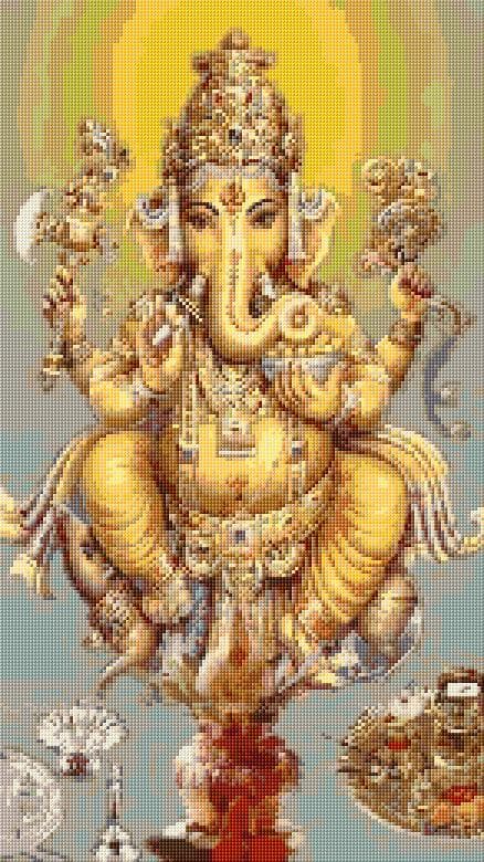 Ganesha free cross-stitch pattern