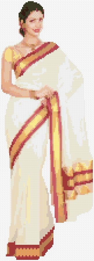 Indian Girl free cross-stitch pattern