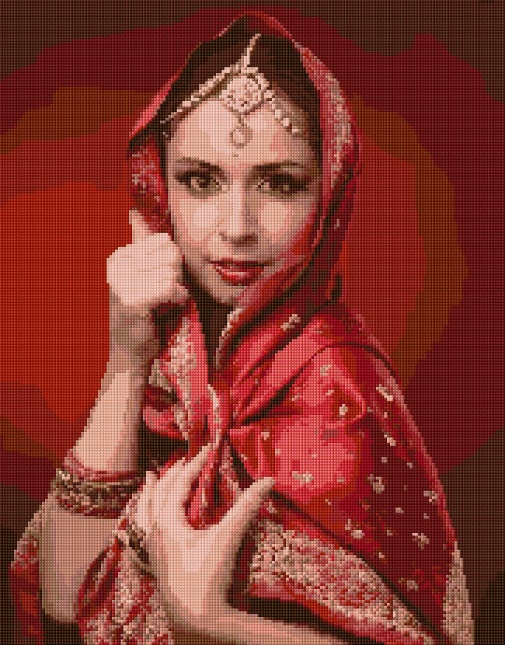 Indian Girl free cross-stitch pattern