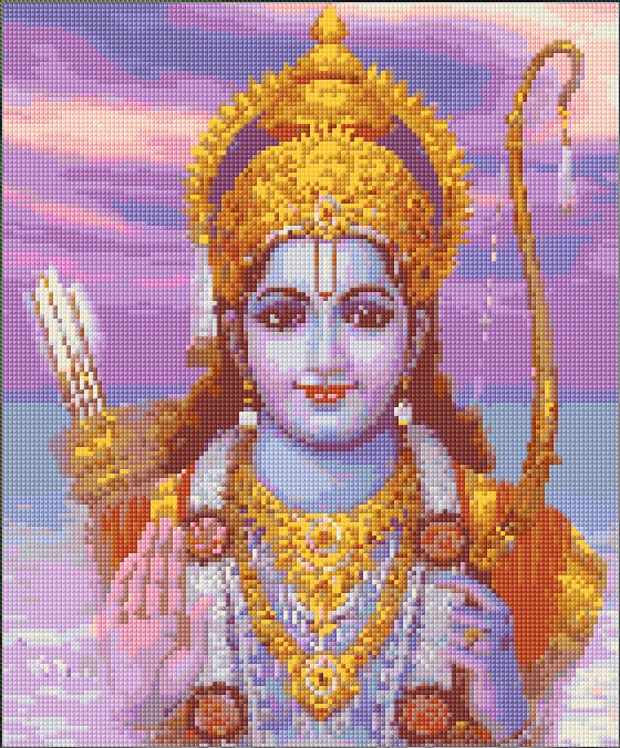 Lord Rama free cross-stitch pattern