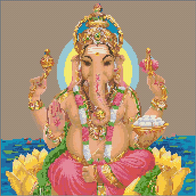 Ganesha free cross-stitch pattern