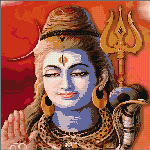 Lord Shiva free cross-stitch pattern