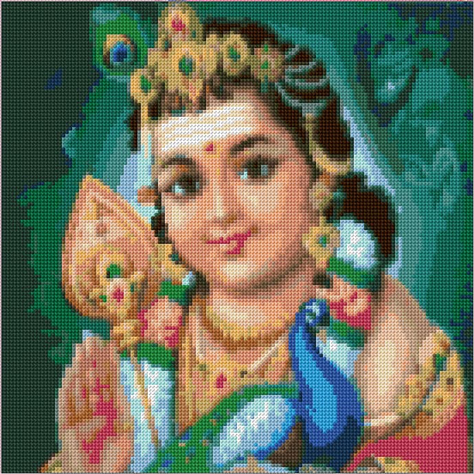 Lord Muruga free cross-stitch pattern