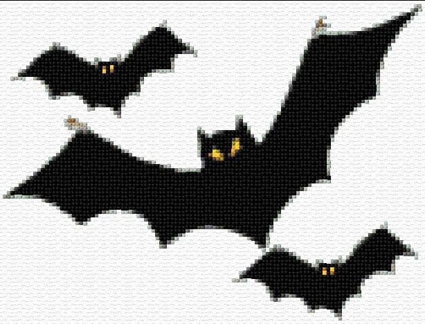 HalloweenBats - Kit free cross-stitch pattern