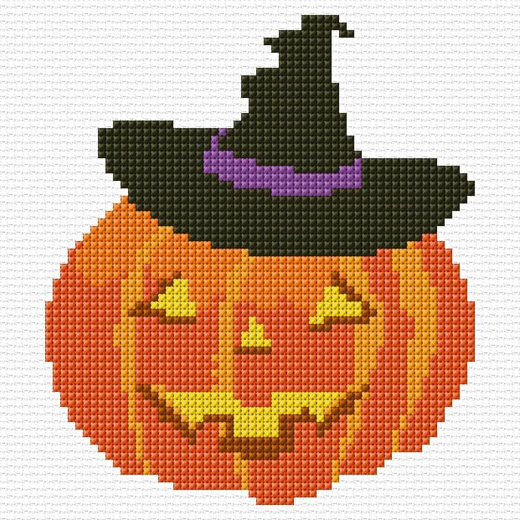 Pumpkin free cross-stitch pattern