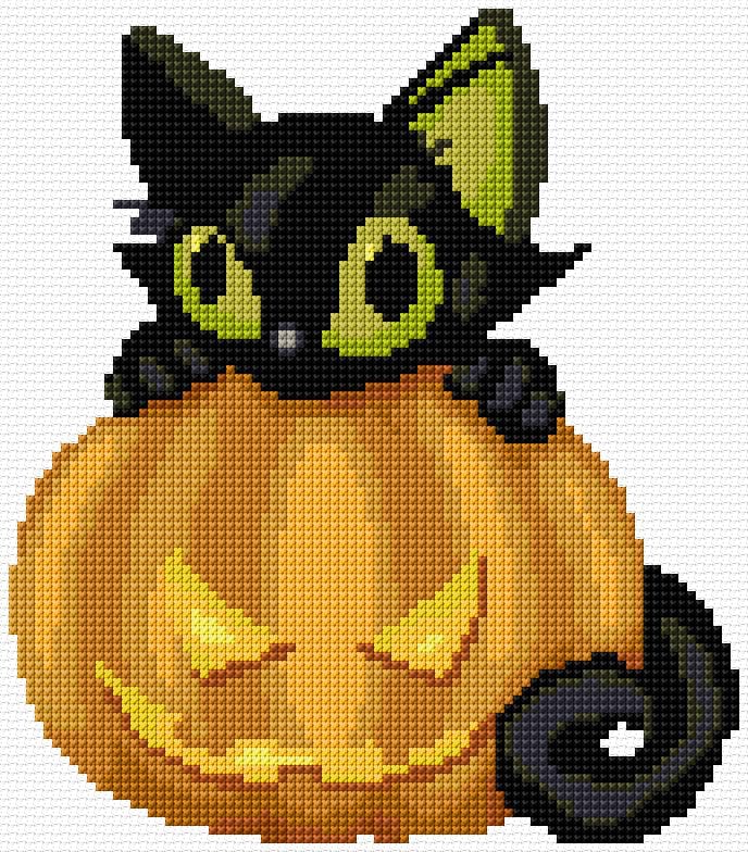 Halloween free cross-stitch pattern