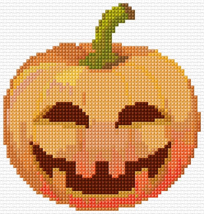 Pumpkin free cross-stitch pattern