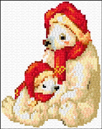Christmas Card free cross-stitch pattern