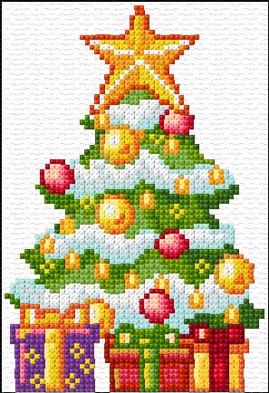Christmas Card free cross-stitch pattern