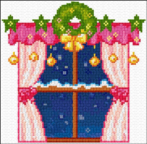 Christmas Card free cross-stitch pattern